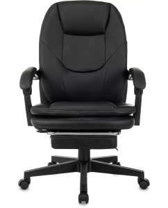 Купить Кресло Бюрократ CH-868N-F черный экокожа, крестов. пластик, подст.для ног, 2018358  в E-mobi