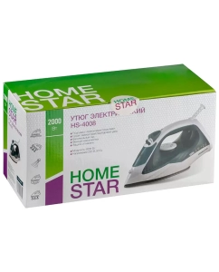 Купить Утюг HomeStar HS-4008 белый, бирюзовый, синий  в E-mobi