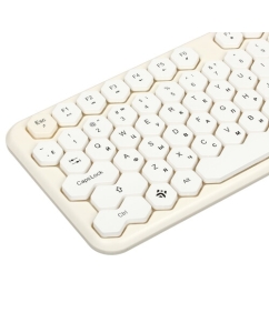 Купить Клавиатура+мышь беспроводная   DEXP Honey бежевый  в E-mobi