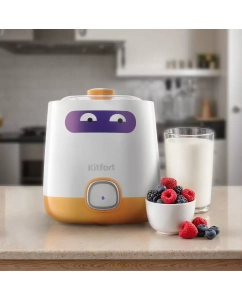 Купить Йогуртница Kitfort KT-6403 оранжевый; белый  в E-mobi