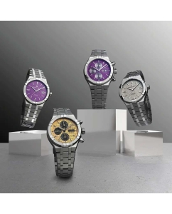 Купить Швейцарские механические титановые наручные часы Maurice Lacroix AI6038-TT032-530-1 с хронографом  в E-mobi