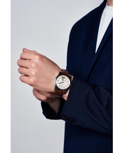 Купить Швейцарские механические титановые наручные часы Cuervo y Sobrinos 2810.1YG  в E-mobi