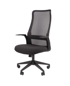 Купить Компьютерное кресло Chairman 573 ткань/сетка, черный/черный с механизмом качания  в E-mobi