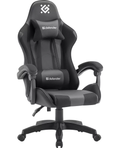 Купить Кресло Defender OKAS BLACK/GREY PU (64054) в E-mobi