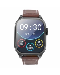 Купить Смарт-часы Hoco Y17 (call version) черный/коричневый в E-mobi