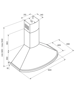 Купить Вытяжка настенная KUPPERSBERG Bona 60 B черный  в E-mobi