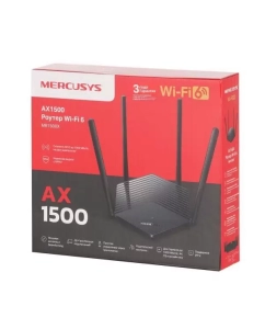 Купить Wi-Fi роутер MERCUSYS MR1500X черный (MR1500X)  в E-mobi