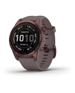Купить Часы Garmin Fenix 7s Sapphire Solar с сланцево-серым силиконовым ремешком в E-mobi