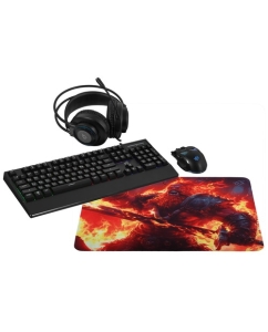Купить Клавиатура+мышь+ковер  проводная  DEXP Rampage X черный в E-mobi