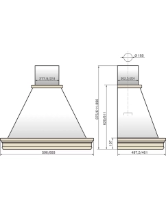 Купить Вытяжка настенная ELIKOR Вилла Валенсия 90П-650-П3Д топ.молоко/дуб неокр  в E-mobi
