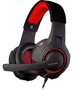 Купить Игровые наушники с микрофоном Defender Warhead G-450 USB, с подсветкой в E-mobi
