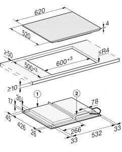 Купить Встраиваемая варочная панель индукционная Miele KM 7667 FL черный  в E-mobi