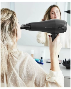 Купить Фен Rowenta CV5703F0 2200 Вт черный, розовый  в E-mobi