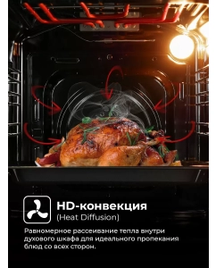 Купить Встраиваемый электрический духовой шкаф LEX EDM 4570 BBL черный  в E-mobi