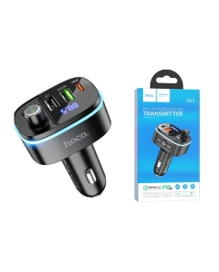 Купить FM трансмиттер HOCO E62 Fast PD20W+QC3.0 car BT FM transmitter с дисплеем в E-mobi