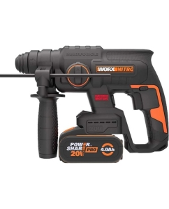 Купить Аккумуляторный бесщеточный перфоратор WORX 20В, 4Ач x1, ЗУ 2А, кейс WX381 в E-mobi