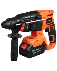 Купить Перфоратор аккумуляторный ЕРМАК 20В, 4Ач, 28 мм, 2.0 Дж, 0-4800 уд/мин, SDS-Plus 691-058 в E-mobi