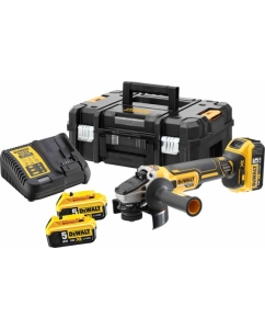Купить Аккумуляторная угловая шлифмашина Dewalt DCG405P3, 18 В, 125 мм, 9000 об/мин, с 3 АКБ 5 Ач и ЗУ, в кейсе TSTAK DCG405P3-QW в E-mobi