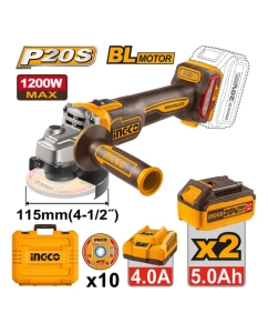 Купить Аккумуляторная УШМ INGCO 20В 115 мм, б/щ INDUSTRIAL CAGLI2211532  в E-mobi