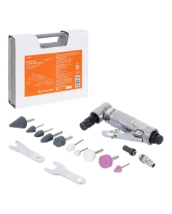 Купить Машинка шлифовальная пневматическая AIRLINE 205мм, 20000об/мин угловая с оснасткой 16 пр. кейс ATBR037  в E-mobi