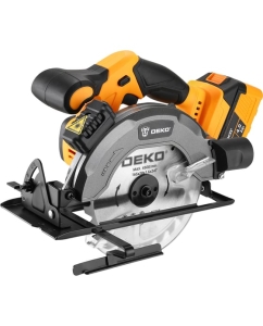 Купить Дисковая (циркулярная) пила аккумуляторная DEKO DKCS20DA, 20В, 165мм, 1x4.0Ач 085-1155  в E-mobi