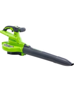 Купить Воздуходув-садовый пылесос аккумуляторный GreenWorks 40V, бесщеточный, c 1хАКБ 4Ач c USB и ЗУ 2406907USB4  в E-mobi