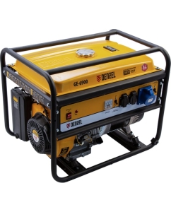 Купить Бензиновый генератор DENZEL GE 6900 5,5 кВт, 220В 50Гц, 25 л, ручной старт 94637 в E-mobi