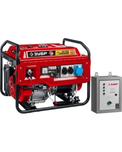 Купить Бензиновый генератор ЗУБР с автозапуском 7000 Вт СБА-7000 в E-mobi