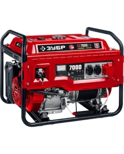 Купить Бензиновый генератор с электростартером ЗУБР 7000 Вт, СБ-7000Е-3 в E-mobi