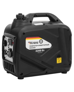 Купить Инверторный генератор KRANZ KR2200I 2,2 кВт, 230 В, 4 л, закрытый корпус, ручной старт KR-16-1141 в E-mobi