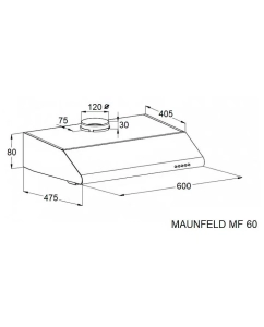 Купить Вытяжка подвесная MAUNFELD MF 60 белый  в E-mobi
