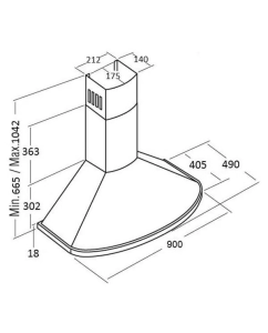 Купить Вытяжка настенная KUPPERSBERG Bona 90 C бежевый  в E-mobi