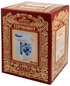 Купить Термопот Добрыня DO-484 4.2 л белый, голубой  в E-mobi