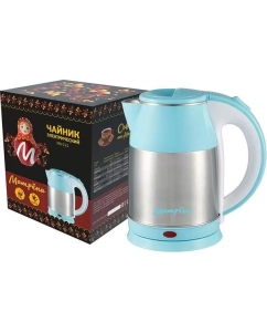 Купить Чайник электрический Матрёна MA-121 1.8 л серебристый, голубой в E-mobi