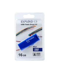 Купить Флешка Exployd 580 EX 16ГБ Blue (EX-16GB-580-Blue)  в E-mobi