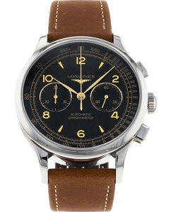 Купить Швейцарские механические наручные часы Longines L2.921.4.56.2 с хронографом в E-mobi