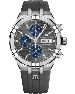 Купить Швейцарские механические титановые наручные часы Maurice Lacroix AI6038-TT030-330-2 с хронографом в E-mobi