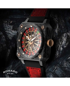 Купить Швейцарские механические наручные часы ROMAGO RM085-0557PL-BKGR-6  в E-mobi