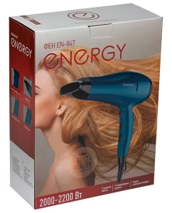 Купить Фен Energy EN-847 2200 Вт синий  в E-mobi