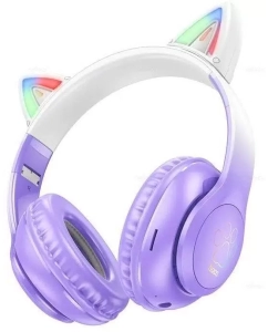 Купить Беспроводные наушники Hoco W42 Cat ear Purple grape (H153) в E-mobi