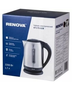 Купить Чайник электрический RENOVA KT17S-02B 1.7 л серебристый  в E-mobi