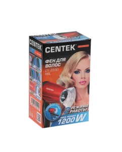 Купить Фен Centek CT-2230 1200 Вт черный, красный  в E-mobi