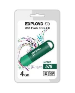 Купить Карта памяти Exployd USB 4Гб EX-4GB-570 EX-4GB-570 Green в E-mobi