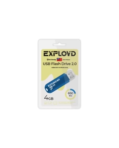 Купить Карта памяти Exployd USB 4Гб EX-4GB-650 EX-4GB-650 Blue в E-mobi