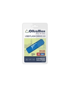 Купить Карта памяти, флэш драйв, OltraMax OM-8GB-310, USB 8GB 2.0, Blue в E-mobi