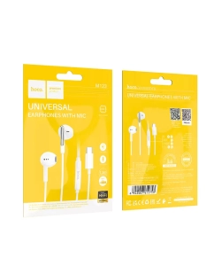 Купить Наушники вкладыши Type-C разъём с МК Hoco M123 1.2м White  в E-mobi