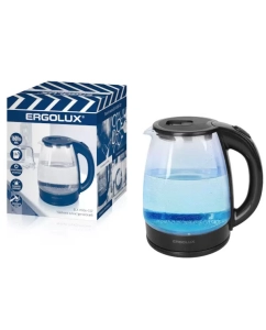 Купить Чайник электрический Ergolux ELX-KG06-C02 1.8 л черный, прозрачный в E-mobi