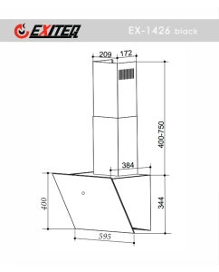 Купить Вытяжка кухонная EXITEQ EX-1426 black  в E-mobi