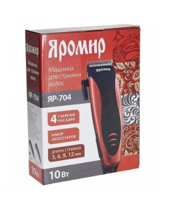 Купить Машинка для стрижки волос Яромир ЯР-704 черный, красный  в E-mobi