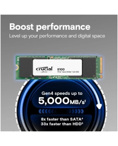 Купить Внутренний SSD-накопитель 480Gb Crucial E100 (CT480E100SSD8) M.2 2280 PCIe NVMe 4.0 x4  в E-mobi